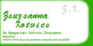 zsuzsanna kotvics business card